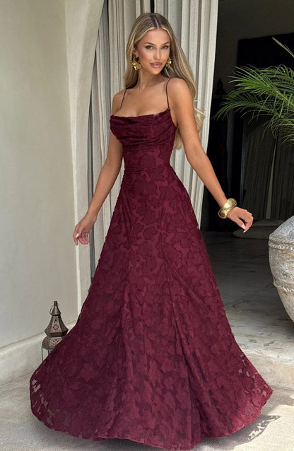 Women's Wedding Guest Dress – Floral Sleeveless Maxi Dress