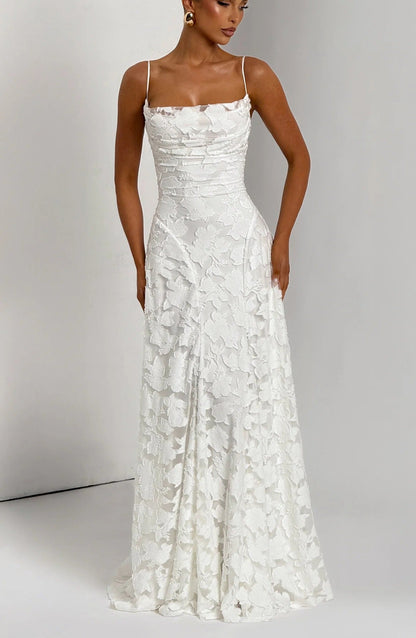 Women's Wedding Guest Dress – Floral Sleeveless Maxi Dress