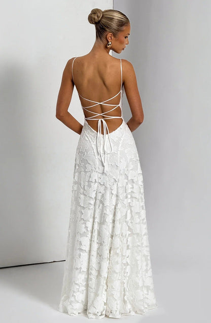 Women's Wedding Guest Dress – Floral Sleeveless Maxi Dress