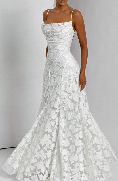 Women's Wedding Guest Dress – Floral Sleeveless Maxi Dress