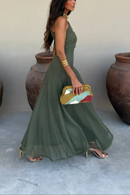 Women's Wedding Guest Dress – Off-Shoulder Maxi Dress