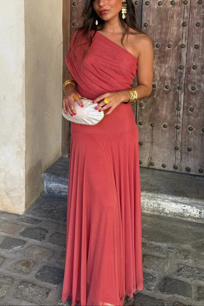 Women's Wedding Guest Dress – Off-Shoulder Maxi Dress