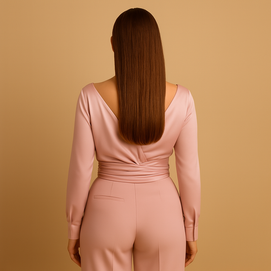 Wrap blouse with tie waist for women | Grace